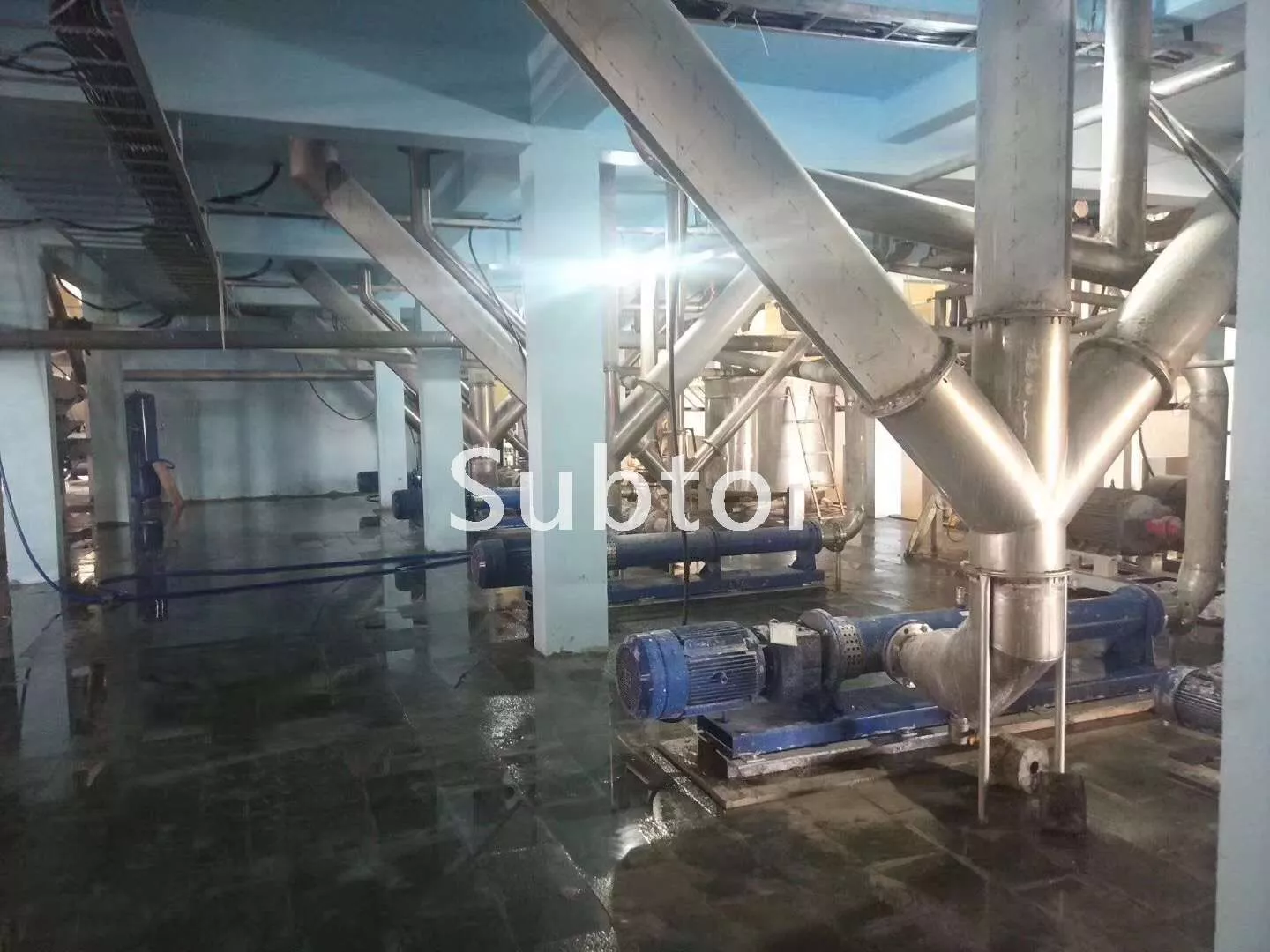 Bomba de conexión directa para el transporte de pasta de almidón